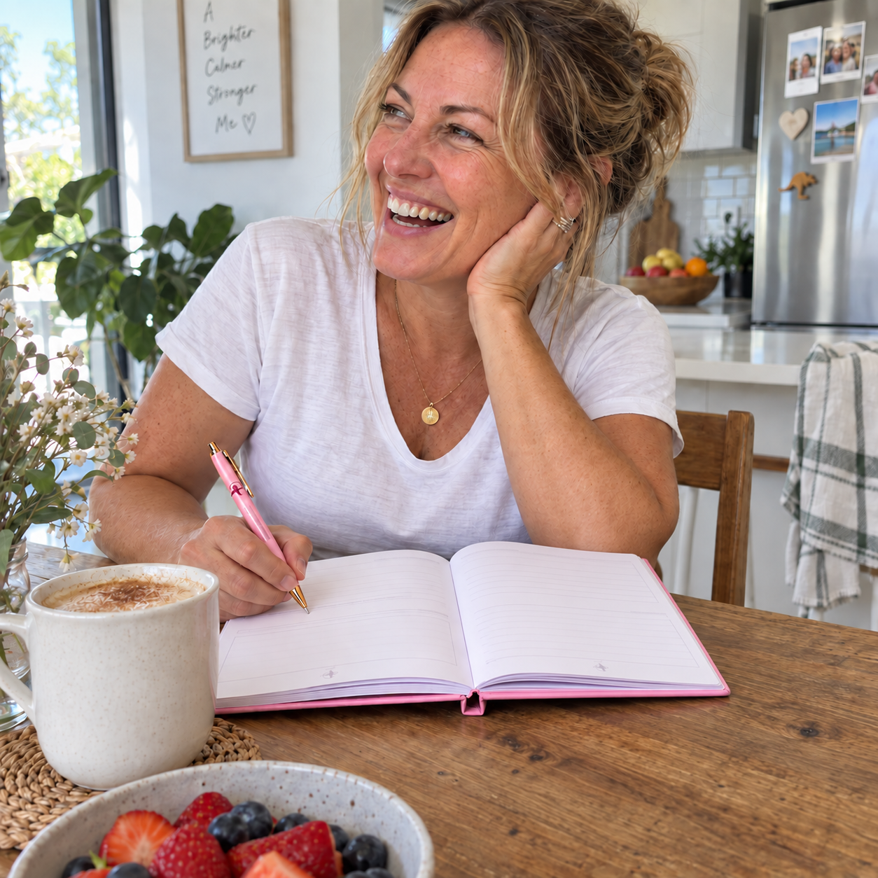 Woman holding the This Is Me Guided Healing Journal